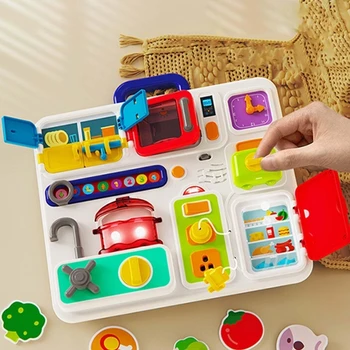 D7WF חושי התינוק צעצוע פעילות לוח פאזל למידה צעצוע הילד בסדר מיומנות מוטורית צעצוע