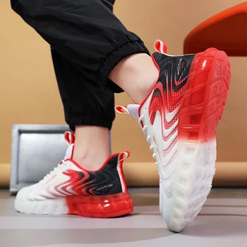 Damyuan נעלי ספורט גברים לנשימה נעלי ספורט אתלטי ריצה הליכה נעלי ספורט להחליק על גברים רשת נעלי טניס נעלי ספורט