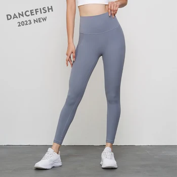 DANCEFISH 2023 נשים מכנסיים צמודים WearFree התחתונים גבוהה המותניים, הרמת תחת הכושר בעצימות נמוכה חיצונית אימון ריצה יוגה חותלות