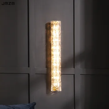 Deyidn קריסטל זהב מודרני מקורה קיר האור בחדר השינה ליד המיטה בסלון קישוט LED מנורות קיר מנורה בשירותים