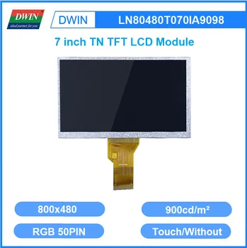DWIN 7 אינץ 900 בהיר 800x480 24bit RGB TFT LCD מודול עם קיבולי מסך מגע Resistive על ESP32 מיקרו-בקרים stm32 LN80480T070IA9098