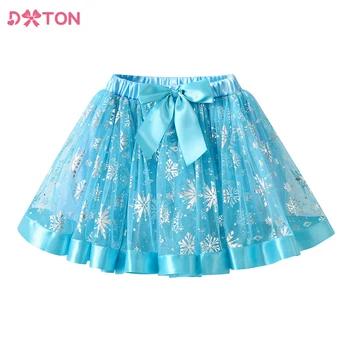 DXTON טוטו חצאית לילדים בנות טול הנסיכה חצאיות עם קשת פעוטות, ילדים, יום הולדת מסיבה חדשה לילדים בגדים 3-8 שנים
