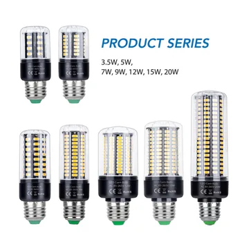 E14 LED הנורה 220V Lampada E27 LED תירס המנורה 3.5 W 5W 7W 9W 12W 15W 20W גבוהה לומן אור LED SMD 5736 לא הבהוב אורות הבית.