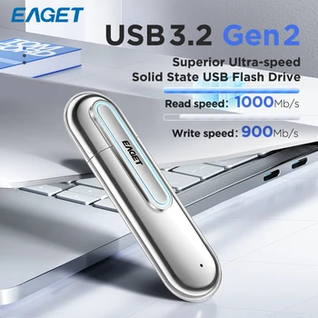 EAGET SU90 USB 3.2 Gen2 3S טכנולוגיית מצב מוצק כונן עט 1000MB/s מהירות גבוהה USB Flash Drive 1TB 2TB USB Gen 2 Pendrive פלאש
