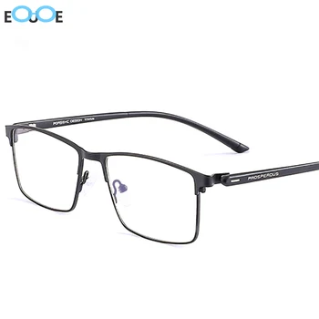 Eoouooe מותג גברים משקפיים מתכת מסגרת משקפיים מסנן אור כחול קוצר ראייה רוחק ראייה מתקדמת מלבן אופטי