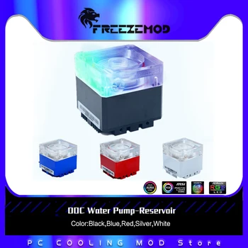 FREEZEMOD מחשב MOD קירור מים אילם משאבה מקס ראש 4m עם מד זרימה 800L/H תמיכה RGB הילה ססגוניות,5V/12V RGB,PU-FS6M
