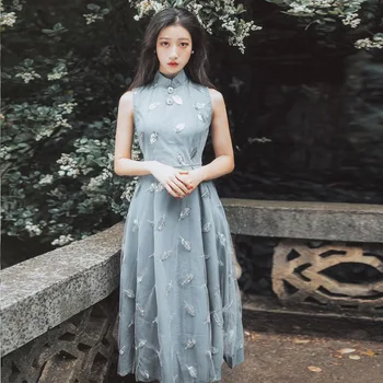 Hanfu מודרנית משופרת Hanfu השמלה נשים קיץ חדשות הרפובליקה העממית של סין בסגנון עתיק בסגנון רקום פיות להתלבש