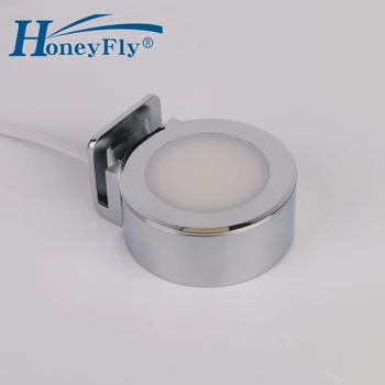 HoneyFly פטנט LED אור מראה 220V 2W LED Downlight קליפ רכוב שירותים המראה בחדר השינה מנורת מקורה התקנה קלה מאוד