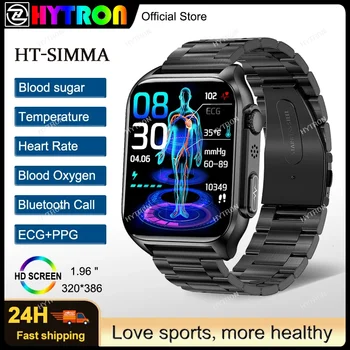 HYTRON Bluetooth חדשה קוראים הסוכר בדם, א. ק. ג+PPG שעון חכם אינפרא אדום אוטומטית החמצן בדם קצב הלב, לחץ הדם בריאות לצפות