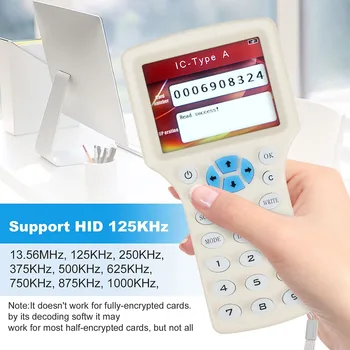 IC/ID תדרי RFID בקרת גישה קורא כרטיסי NFC הצפנת כרטיס סופר UID שבב Duplicator מפתח חכם הצילום 125KHz-13.56 MHz