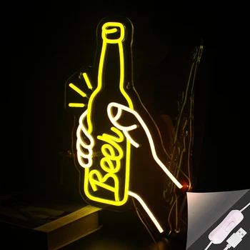 Ineonlife שלט LED בר בירה מסיבת חנות חדר משפחה חדר קלאב תלוי תאורה USB מופעל לחיים אווירה קיר בעיצוב