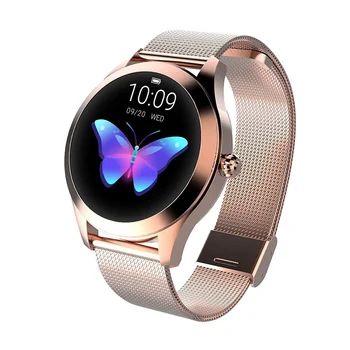 IP68, עמיד למים שעון חכם נשים חמוד צמיד ניטור קצב הלב לישון ניטור שעון חכם מחובר ל-iOS אנדרואיד KW10
