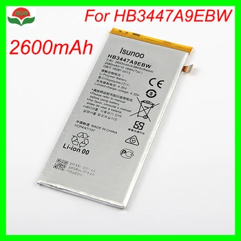 ISUNOO 3.8 V HB3447A9EBW סוללת ליתיום-פולימר החלפה עבור Huawei Ascend P8 טלפון נייד סוללה 2600mAh