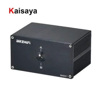 Kaisaya פסיבי אות אודיו Switcher 2 2 מתג בורר תיבת 2 מגברים זוג רמקולים מתג