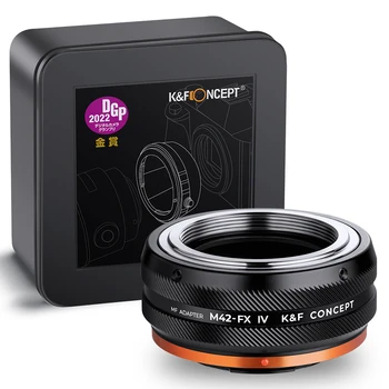 K&F המושג עדשה Adapter M42-FX IV בפוקוס ידני תואם עם M42 עדשות ו-Fujifilm X Mount של המצלמה