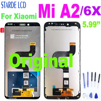 LCD מקורי Xiaomi Mi A2 MIA2/Mi 6X תצוגת LCD מסך מגע Digiziter להרכבה עם מסגרת Xiaomi Mi A2 6X מסך LCD