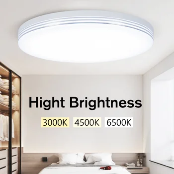 LED מנורת תקרה גבוהה, בהירות אורות התקרה עבור חדר השינה קר/לבן חם ניטרלי לבן AC85-265V אורות לוח הסלון