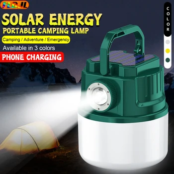 LED סולארית אורות קמפינג נייד פנס קמפינג נטענת USB קמפינג אוהל נסיעות מנורה חיצונית חירום פנס
