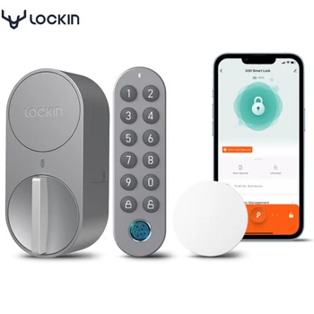 Lockin G30 חכם לנעול את הדלת כניסה Tuya Bluetooth טביעת אצבע המקשים סיסמת הנעילה חכמה לעבוד עם אלקסה Google לנו לנעול