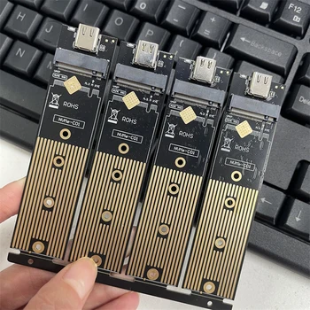 M. 2 ל-USB Type-C מתאם M B מפתח מ. 2 SATA SSD מתאם ממיר NGFF NVME כפול פרוטוקול M2 ל-USB 3.1 כרטיס Riser לוח M. 2 SSD