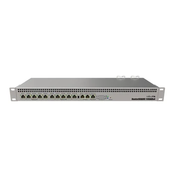 MikroTik RouterBOARD RB1100AHx4 אחי Edition עם 13 Gigabit Ethernet, RS232 ו-Dual מיותר ספקי כוח
