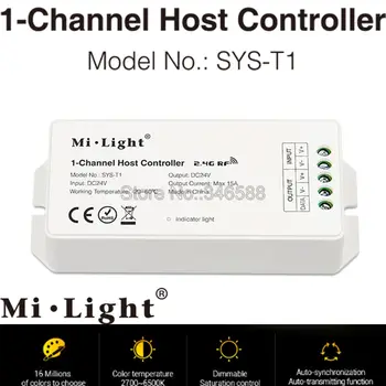 Milight SYS-T1 1-ערוץ Host Controller DC24V 15A האלחוטי של 2.4 G & App בקרה עבור מי.אור SYS סדרת מוצרים