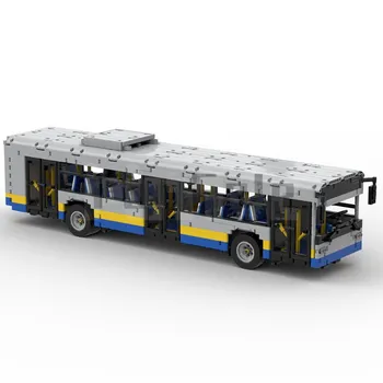 MOC-59883 12m האוטובוס על ידי Emmebrick בניין מודל משולבים צעצוע חשמלי פאזל ילדים מתנה