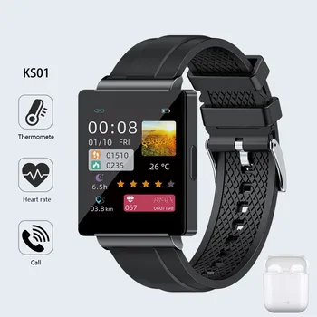 NFC חכם לצפות הדלת בקרת גישה פתיחת Smartwatch נשים גברים כושר צמיד Bluetooth שיחות קצב הלב זיהוי KS01