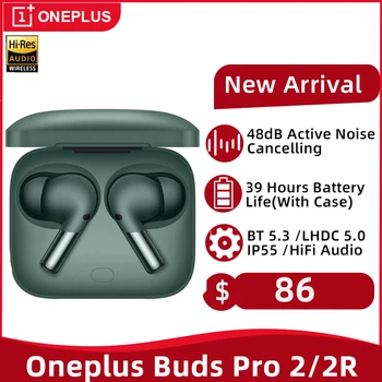 Oneplus ניצנים Pro 2 TWS אוזניות Bluetooth 48dB ביטול רעש פעיל 3 מיקרופון אלחוטי אוזניות 39Hour חיי סוללה Oneplus 11