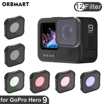 ORBMART GoPro Hero 12 10 11 המיני השחורה פילטר CPL UV, ND 8 16 האדום עדשה מסננים עבור GoPro Hero 9 שחור Go Pro מצלמת אביזרים
