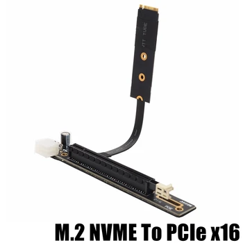 PCIe 3.0 x16 M. 2 NGFF מפתח-מ NVME כבל מאריך GTX1080Ti High-End גרפיקה כרטיס Gen3 16x 6pin Pweor על BTC כורה Bitcoin