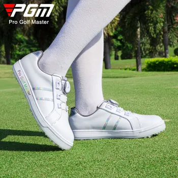 PGM גולף חדש של נשים נעלי קסם עיצוב נעלי ספורט ידית שרוכים מיקרופייבר עמיד למים נעלי עור
