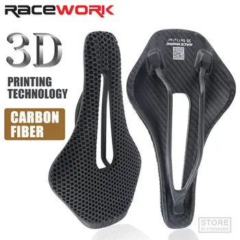 RACEWORK 3D מודפס סיבי פחמן אוכף MTB אופני כביש האולטרה חלול מושב אופניים הרים חלת דבש לנשימה אוכפים