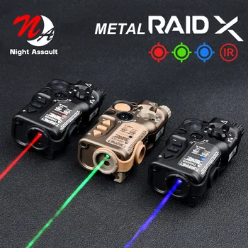 RAID X אדום ירוק כחול לייזר אינפרא אדום מצביע לייזר CNC מתכת חיצונית ציד הירי היקף טקטי איירסופט נשק הצופים אור