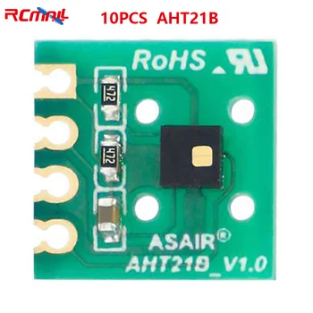 RCmall 10Pcs AHT21 דיגיטלית של טמפרטורה ולחות חיישן מודול AHT21B I2C