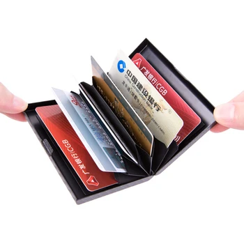 Rfid כרטיס אשראי תיבת אחסון Degaussing כיסוי כרטיס קופסת מתכת כרטיס חבילת מיגון Nfc Anti-theft מברשת הבנק לכסות את כרטיס