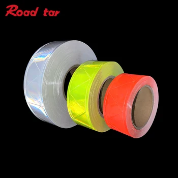 Roadstar 3Roll ורוד 5cmX100m מוצק ניראות גבוהה Microprismatic רעיוני PVC קלטת אזהרה הקלטת תפירת בגדים תיק RS-6290