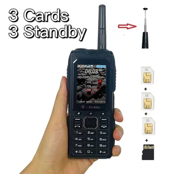 S555 3Cards 3 המתנה חיצוני טלפון נייד המתנה ארוכה יכולה לשלוף את האנטנה אות בחום לשלוח המותניים קליפ