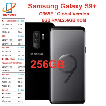Samsung Galaxy S9 בנוסף G965F 256GB ROM 6GB RAM העולמי גרסת אוקטה Core 6.2