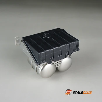 Scaleclub מודל עבור אדם טרקטור 1 מבוא 14 מתכת לשדרג סימולציה סוללה תיבת טנק הדלק עבור Tamiya Lesu Rc משאית טריילר טיפר