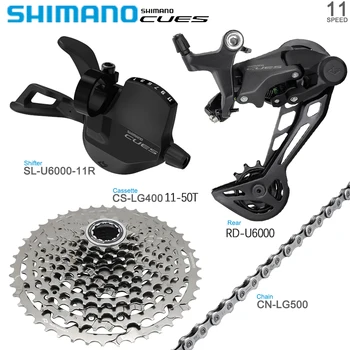 SHIMANO רמזים U6000 11 מהירות הילוכים ידית RD-U6020 Derailleurs MTB אופני 11V LG500 שרשרת CS-LG400 11-45/50T קסטה לאופניים חלק