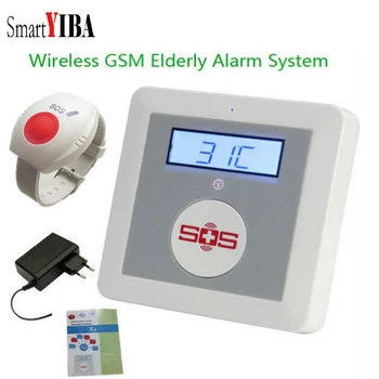SmartYIBA יישום שלט רחוק אלחוטי GSM SMS מערכת אזעקת חירום SOS היד לחצן מצוקה אזעקת SMS בקשישים, לוח