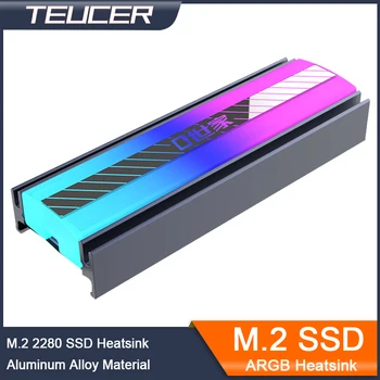 TEUCER M. 2 NVME SSD גוף קירור 5V 3Pin ARGB אורות צבעוניים 2280 כונן מצב מוצק יותר מגניב