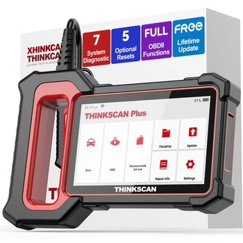 Thinkscan בנוסף S7 סורק OBD2, המכונית סורק אבחון מנוע ABS כריות אוויר שידור AC BCM IC קורא ברקוד סריקה אוטומטית כלים