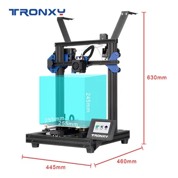 Tronxy XY-2 PRO 2E מדפסת 3D 255x255mm 2 1 מכבש כפול צבעים ראש טיטאן מכבש נשלף פלטפורמה לחדש את ההדפסה