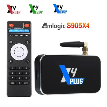 UGOOS PRO X4 TVBOX 4GB 32GB X4 פלוס Amlogic S905X4 אנדרואיד 11 Smart TV Box BT4.0 1000M X4 הקוביה Set Top Box נגן מדיה 4K