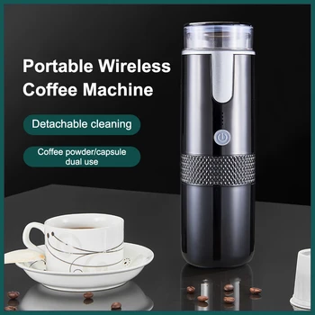 USB אלחוטי חשמלי מכונת קפה נייד נטענת באופן אוטומטי לחלוטין מכונת קפה נסיעות חיצונית האוטו בבית קפה Maker