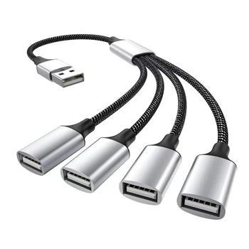 USB ל-USB 2.0 משולש יציאת USB HUB OTG כבל מתאם 