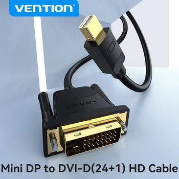 Vention Mini DP ל-DVI 24+1 כבל HD 1080P Mini DP ל-DVI כבל המתאם ממיר של Dell, Asus הצג מקרן Comptuer HDTV
