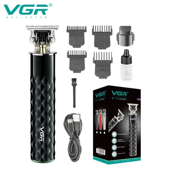 VGR שיער גוזם שיער מקצועי מכונת חיתוך עמיד למים זקן גוזם T9 מתכת גוזם לגברים V-170